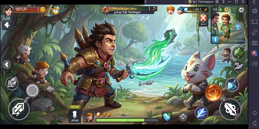 Gameplay seru di dunia petualangan 987UP.