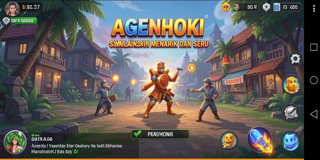 Tampilan gameplay AGENHOKI yang menakjubkan dan interaktif.