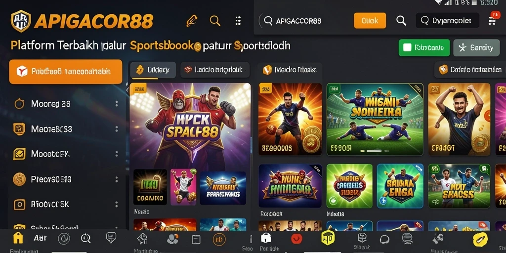 Tampilan gameplay dari aplikasi Sportsbook APIGACOR88 yang menarik.