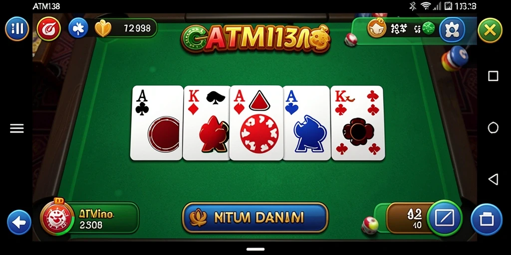 Tampilan gameplay seru dari ATM138 dengan berbagai fitur Domino.