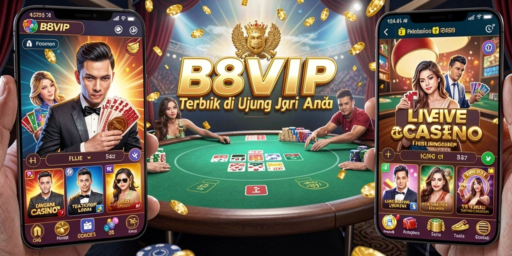 Tampilan gameplay Live Casino yang menarik dan interaktif di B8VIP.