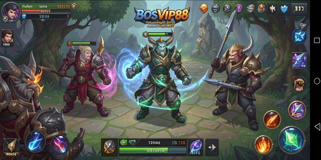 Tampilan menarik dari gameplay ARPG BOSVIP88 yang seru.