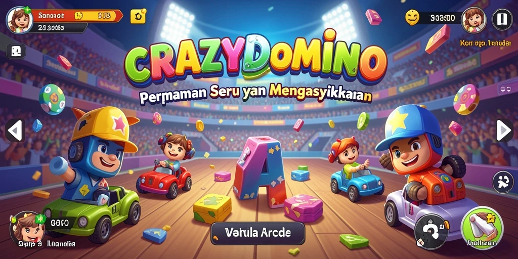 Tampilan gameplay <strong>CRAZYDOMINO</strong> yang menarik dan mengasyikkan.
