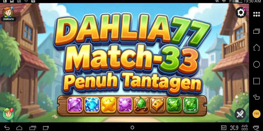 Tampilan gameplay seru dari DAHLIA77 yang penuh warna.