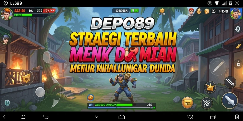 Screenshot utama DEPO89 menampilkan gameplay strategi yang intens.