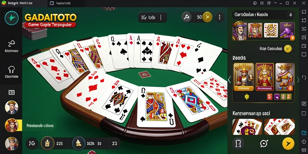 Tampilan gameplay seru GADAITOTO dengan suasana permainan gaple yang menarik.