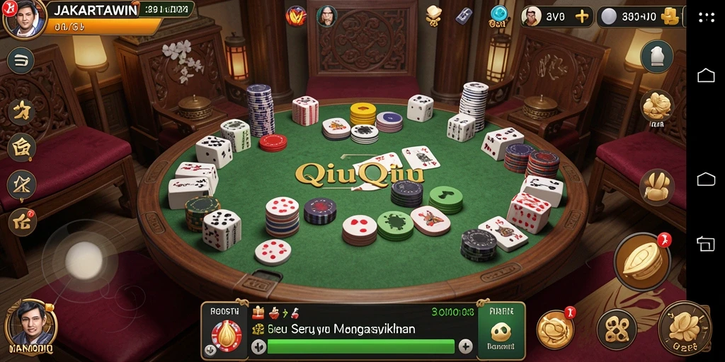 Tampilan gameplay QiuQiu yang menarik dan memukau.