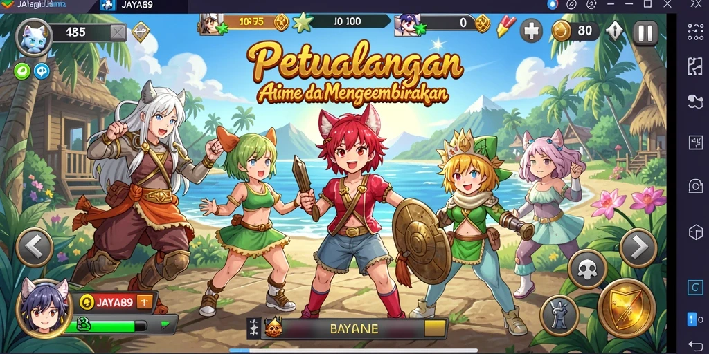 Tampilan gameplay JAYA89 yang menarik dan dinamis di dunia Anime.