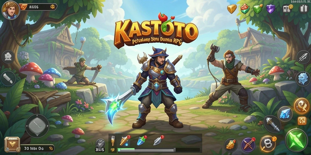 Tangkapan layar gameplay KASTOTO yang penuh aksi dan eksplorasi.