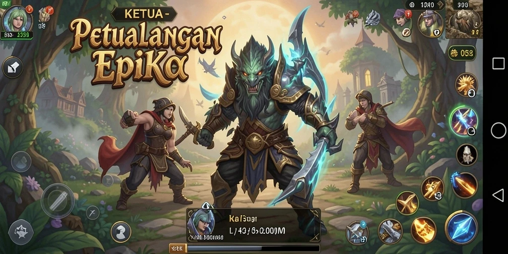 Tampilan gameplay dari KETUA yang menakjubkan dan mendebarkan.