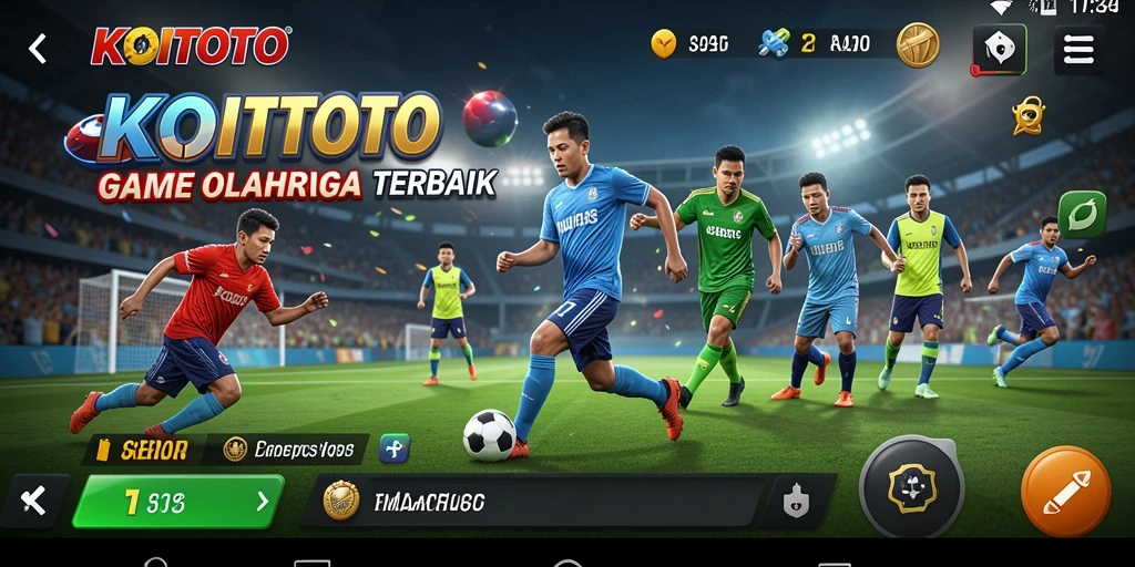 Tampilan gameplay KOITOTO yang dinamis dan menegangkan dalam ajang olahraga.