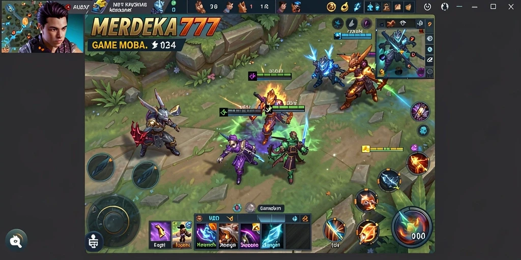 Tampilan menarik dari gameplay MOBA MERDEKA777 yang penuh aksi.