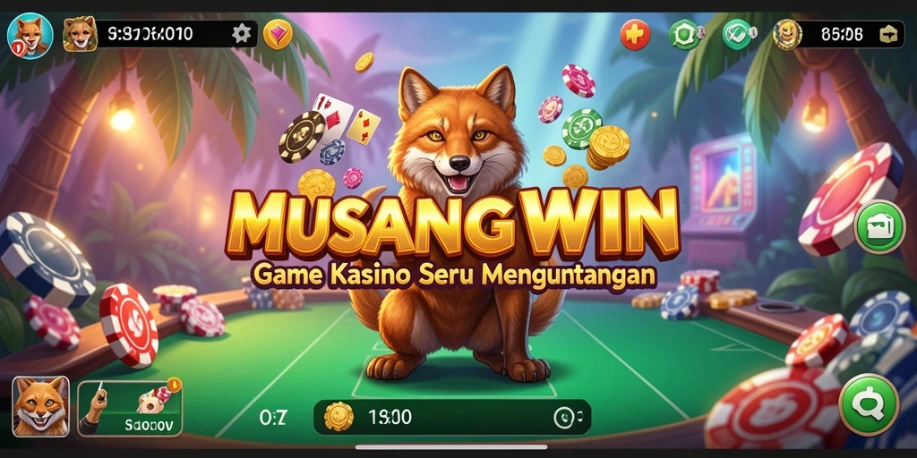 Screenshot gameplay <strong>MUSANGWIN</strong> menampilkan suasana kasino yang mendebarkan.