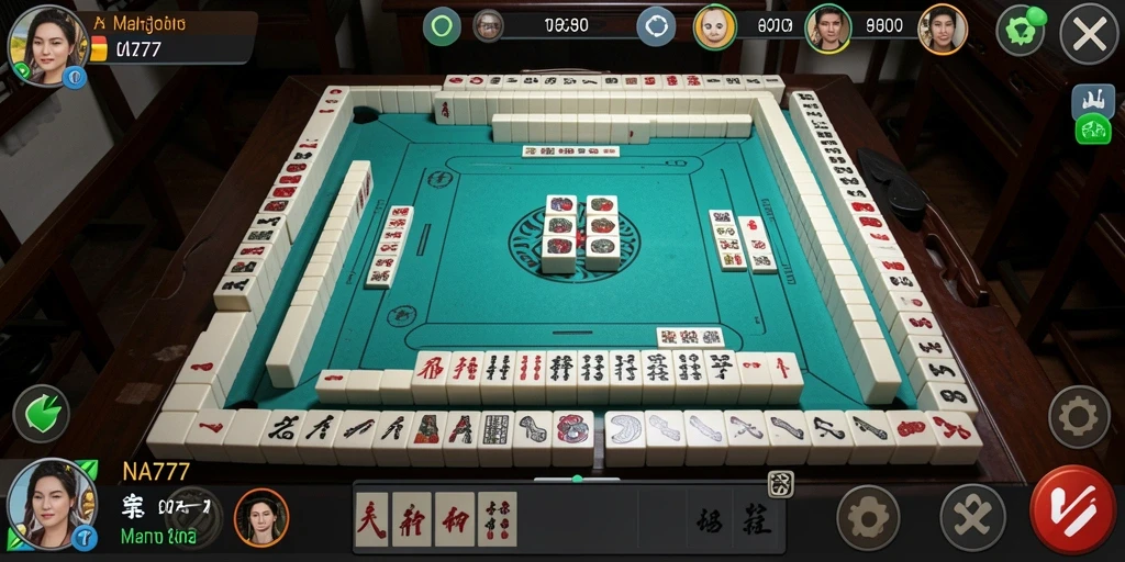 Screenshot utama NA777 menampilkan gameplay seru Mahjong.