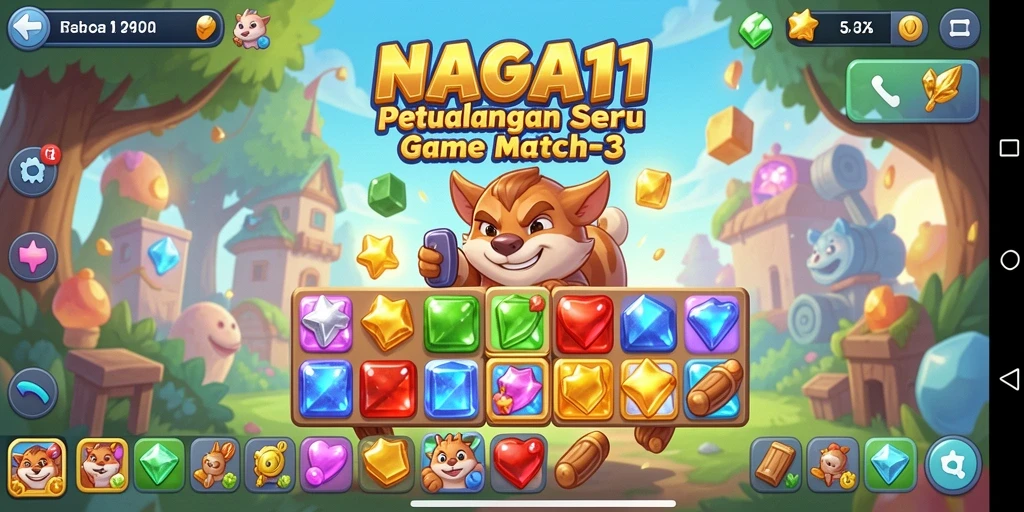 Tampilkan gameplay NAGA11 yang mengasyikkan dengan kombinasi permata.