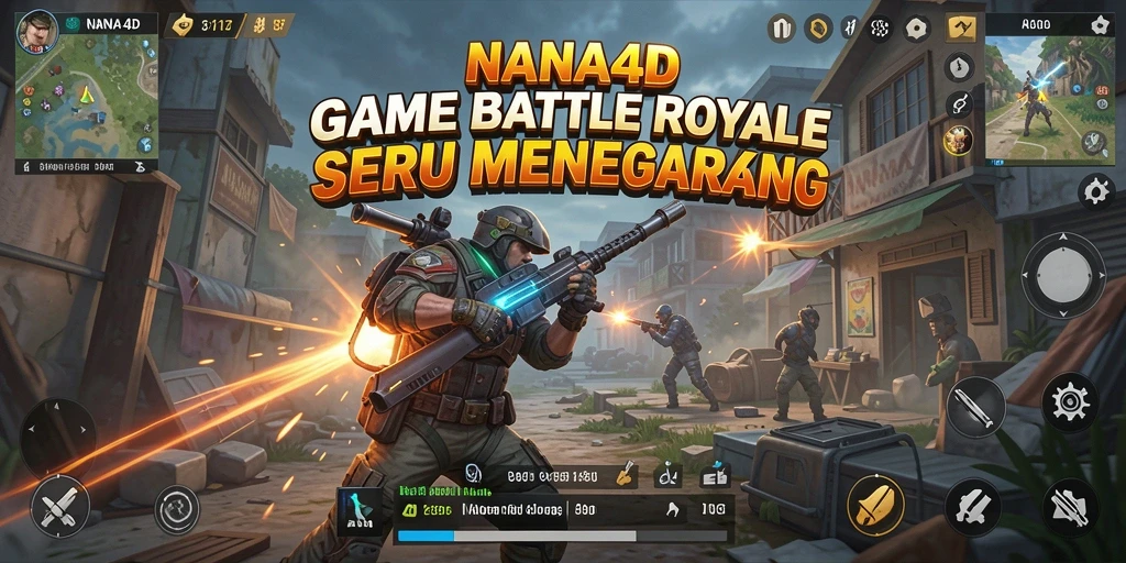 Tampilan gameplay Battle Royale NANA4D yang mendebarkan dan penuh aksi.