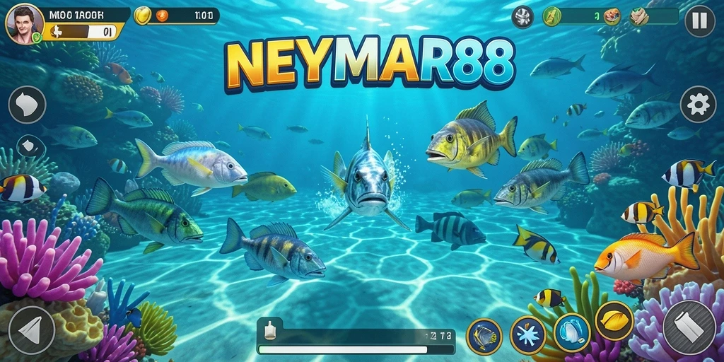 Tampilan gameplay seru Tembak Ikan di NEYMAR88.