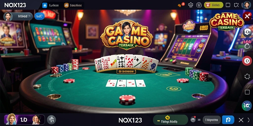 Screenshot menampilkan dealer langsung dan gameplay menarik di NOX123.