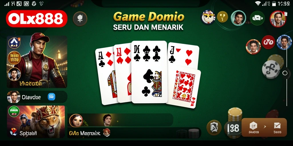 Tampilan gameplay menarik dari OLX888 dengan desain Domino yang menawan.