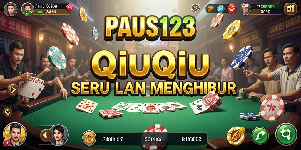 Screenshot gameplay PAUS123 dengan teman-teman saat bermain QiuQiu.