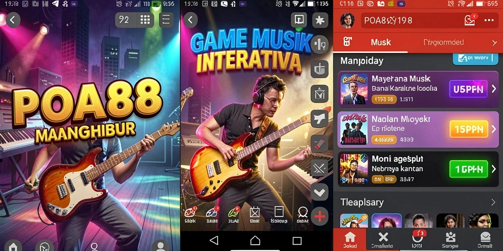 Tampilan menarik dari gameplay POA88 yang penuh musik.