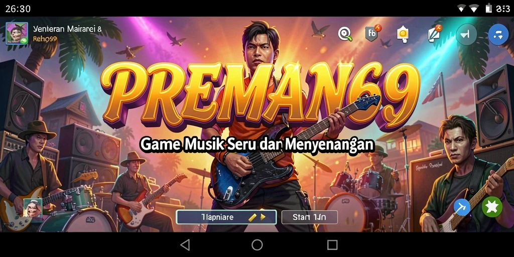 Tampilan menarik dari permainan musik PREMAN69 yang mengasyikkan.
