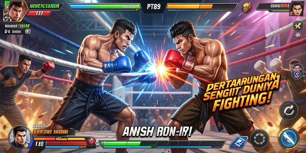 Gameplay PT89 yang mendebarkan dengan aksi pertarungan intens.