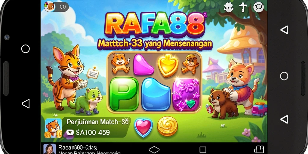 Gameplay seru RAFA88 dengan berbagai tantangan Match-3.