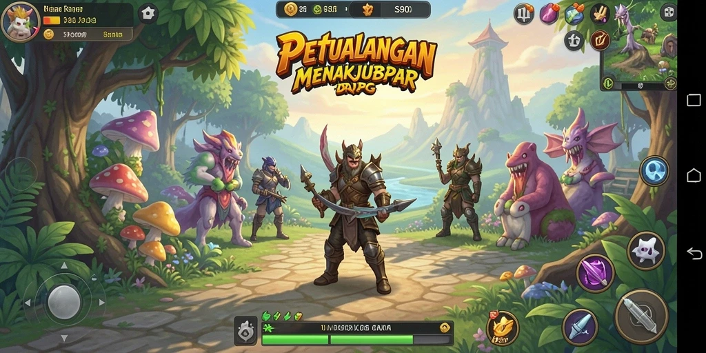 Screenshot gameplay S80 menampilkan aksi epic dalam pertarungan RPG.