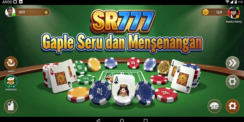 Screenshot SR777 menampilkan pemain sedang terlibat dalam pertandingan Gaple.