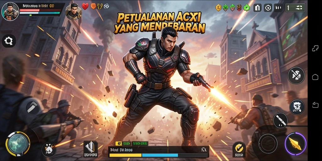 Screenshot gameplay SVIP6 yang menunjukkan aksi mendebarkan.