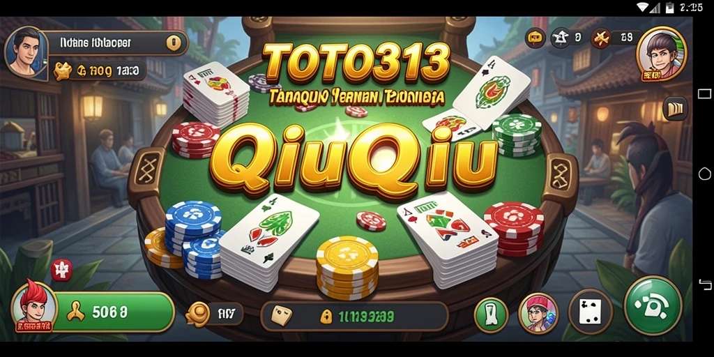 Screenshot utama TOTO313 memperlihatkan momen seru gameplay QiuQiu.