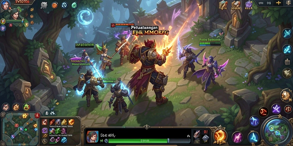 Tampilan aksi menarik dalam gameplay MMORPG TVTOTO.